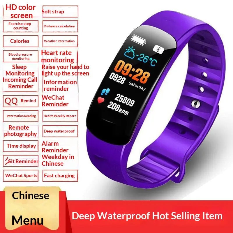 Smart Multifunctional Fitness Pedometer Alarm Clock Bluetooth Watch Raven’s Echo Hoodie