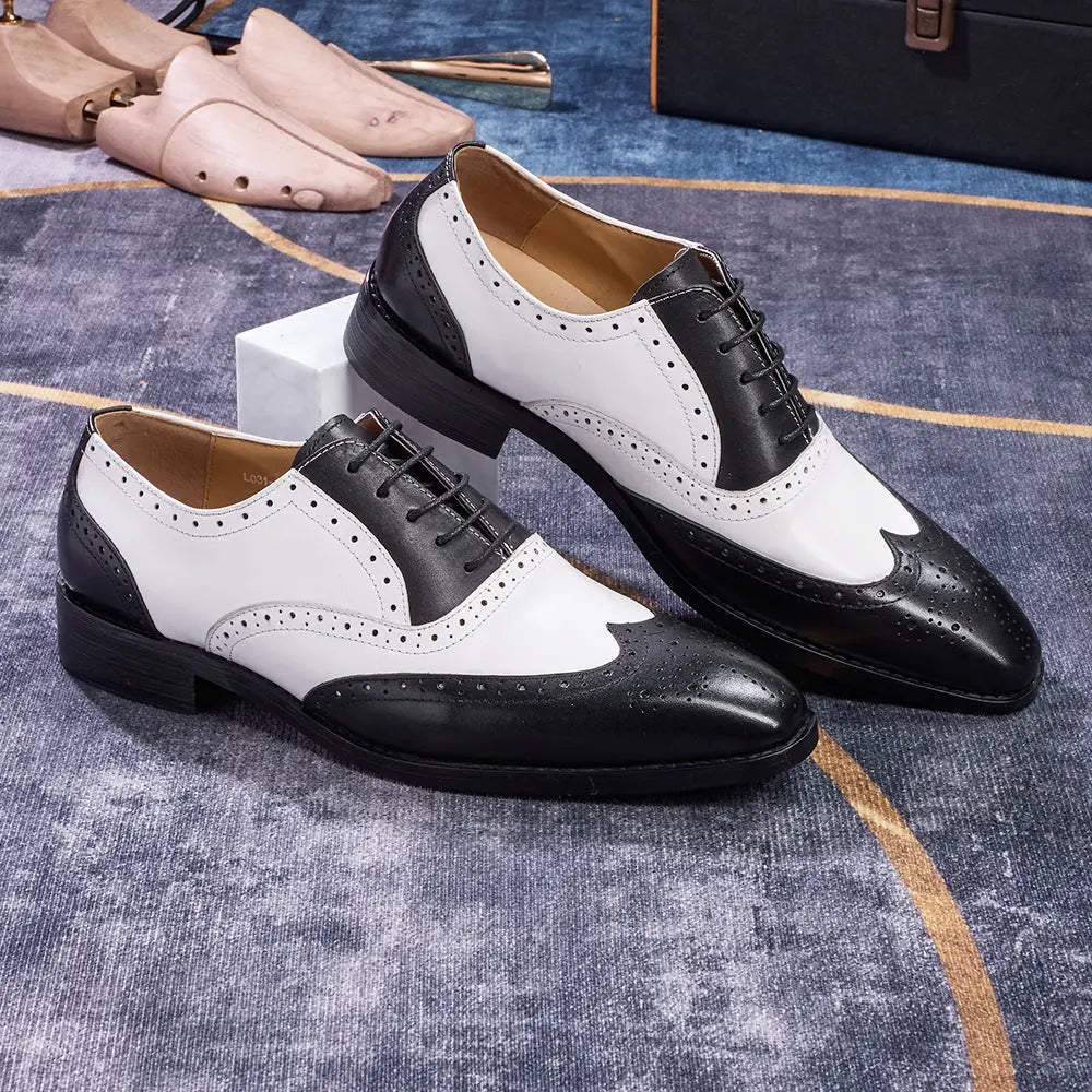 European And American Men's Brogues For Business And Casual Wear With Pointed Toes Raven’s Echo Hoodie