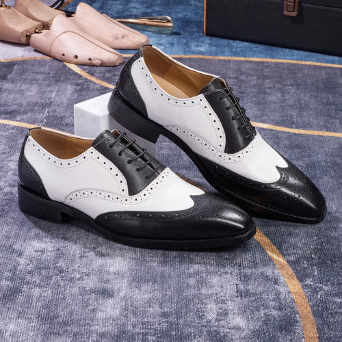 European And American Men's Brogues For Business And Casual Wear With Pointed Toes Raven’s Echo Hoodie