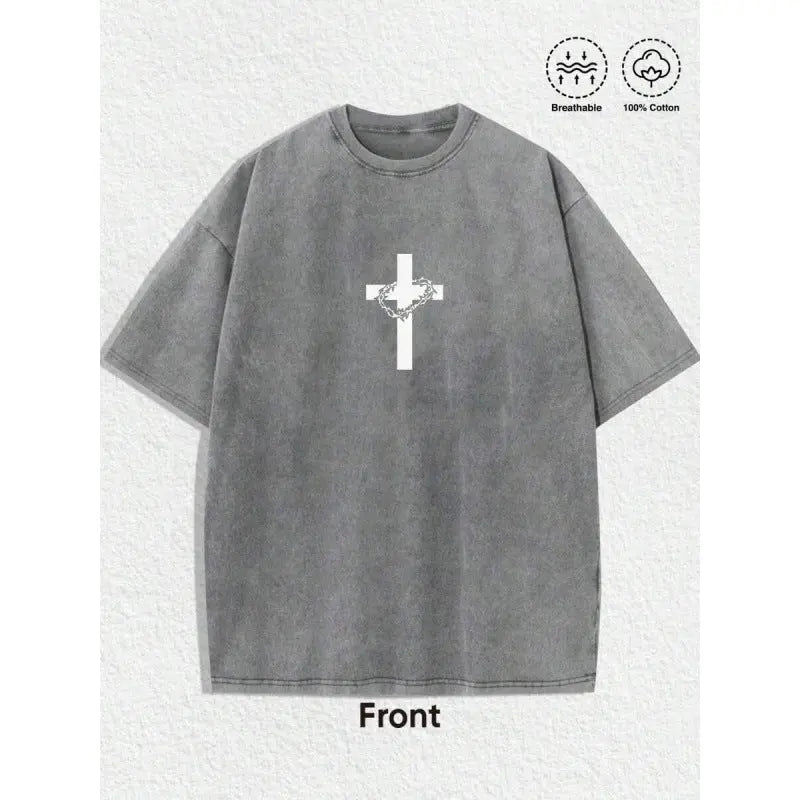1 PC Religious With Crown Of Thorns Graphic Tee Featuring Raven’s Echo Hoodie