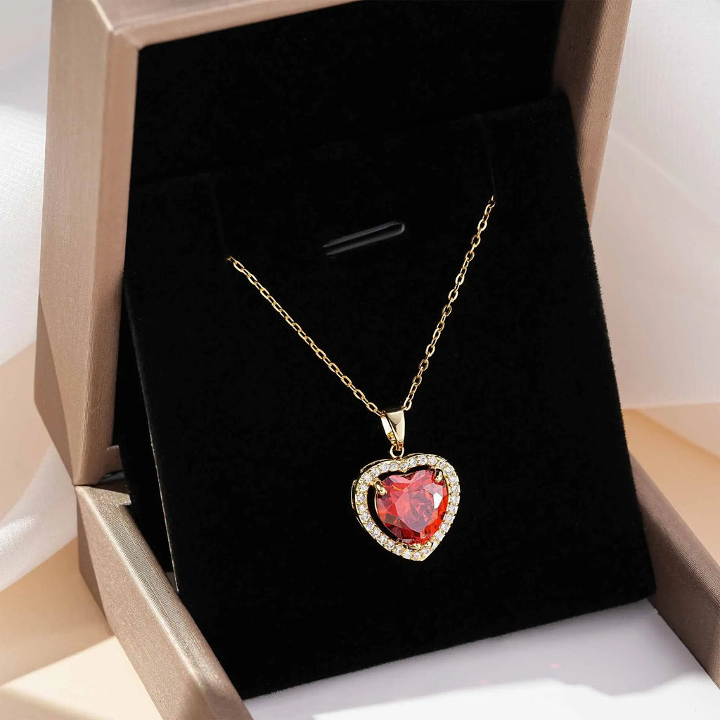 Titanium Steel No-fade Womens Heart-shaped Necklace Raven’s Echo Hoodie
