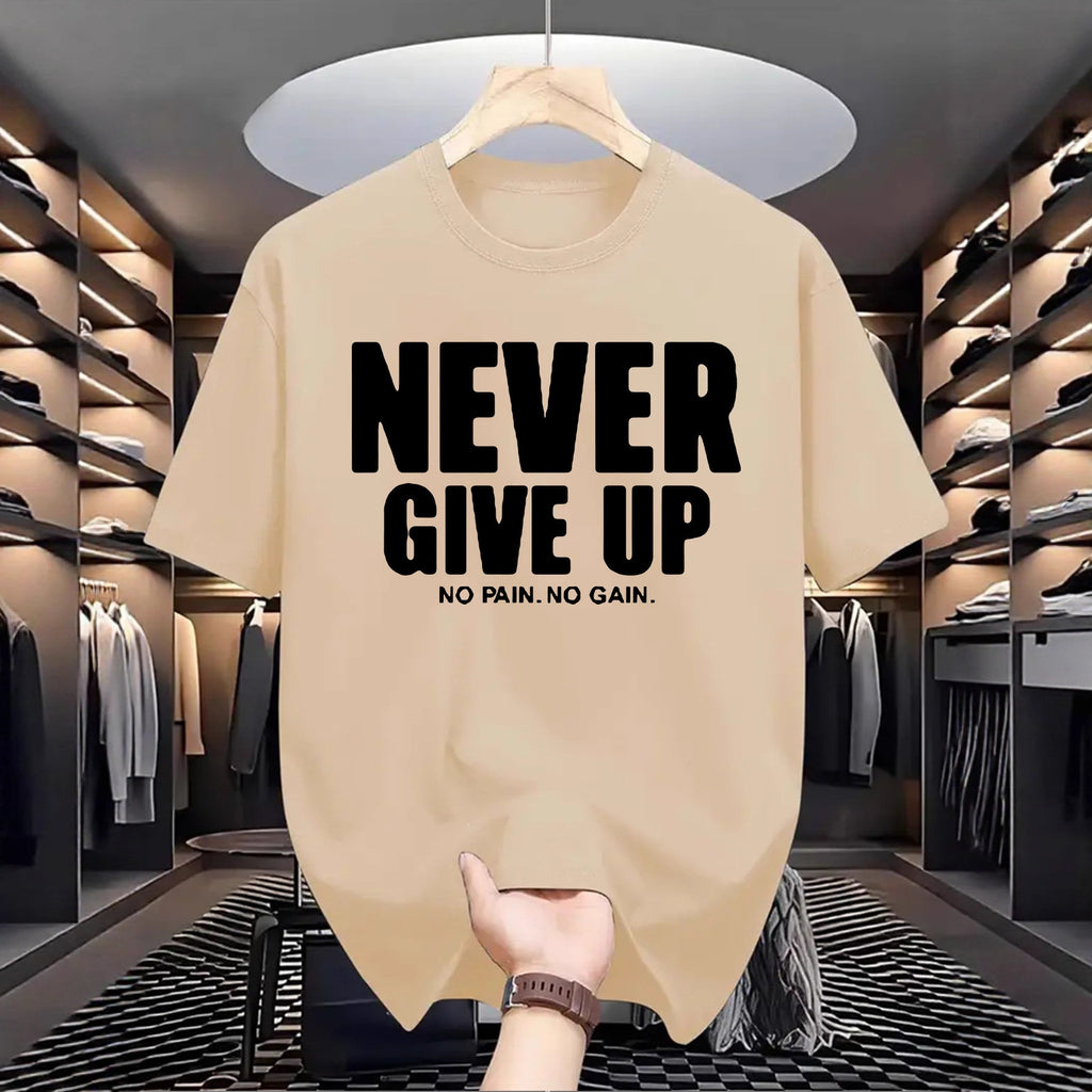 Casual Letter-print Crew-neck Versatile Short-sleeve Top