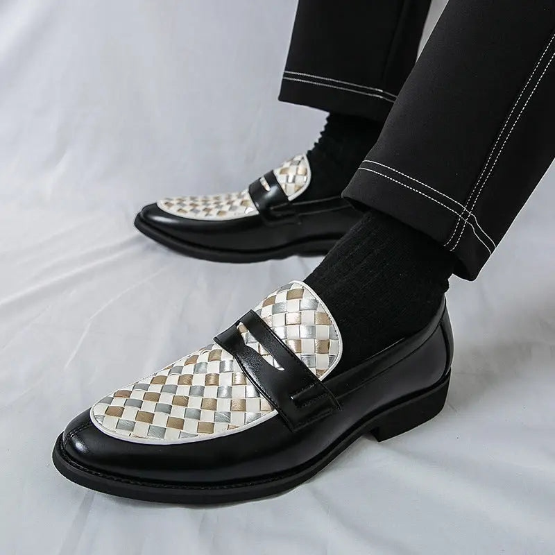 Mens Casual Pointed-toe Leather Shoes Raven’s Echo Hoodie