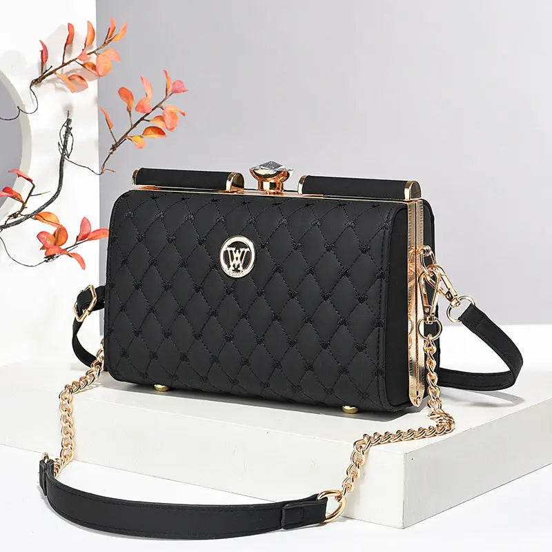 Niche Trendy Diamond-quilted Shoulder Bag With A Premium Texture Raven’s Echo Hoodie