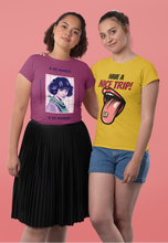 Load image into Gallery viewer, Comfortable and breathable purple tee for summer activities
