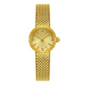 Retro Copper Mesh Womens Versatile Vintage-style Mini Gold Watch Raven’s Echo Hoodie
