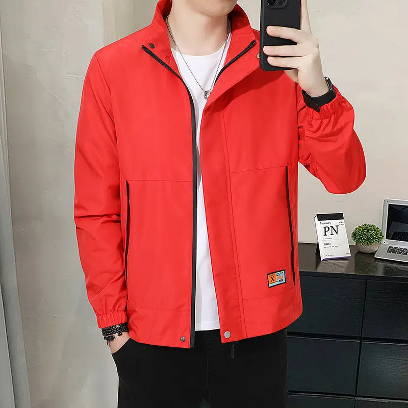 Casual Jacket With Stand Collar Autumn Style For Men Raven’s Echo Hoodie