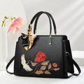 Womens New Chinese-Style National-Flair Embroidered Crane Fashion Crossbody Tote Bag Raven’s Echo Hoodie