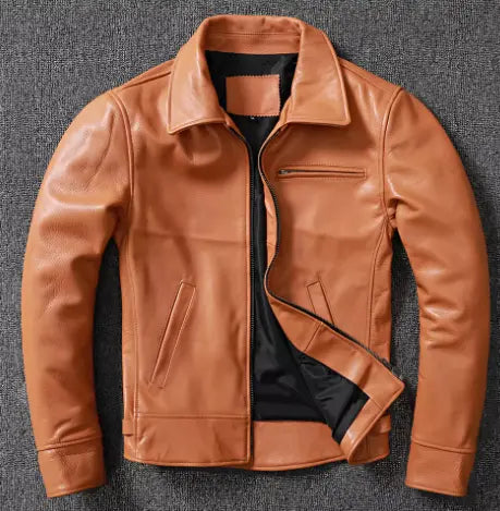 Leather Jacket For Men Made Of Tanned Cowhide Top Layer Raven’s Echo Hoodie