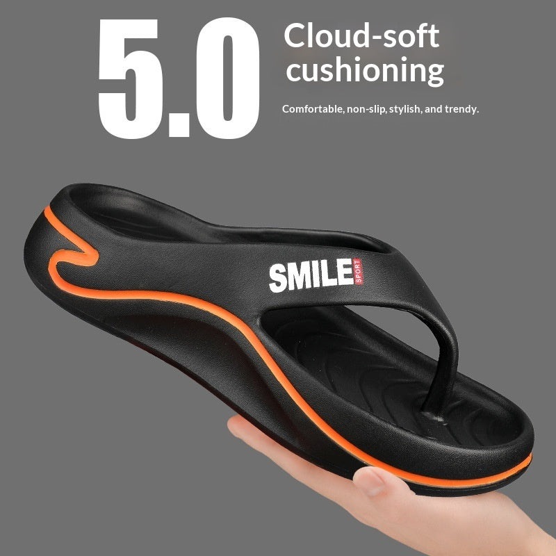 Mens Outdoor Step-on-poop Themed Flip-flops