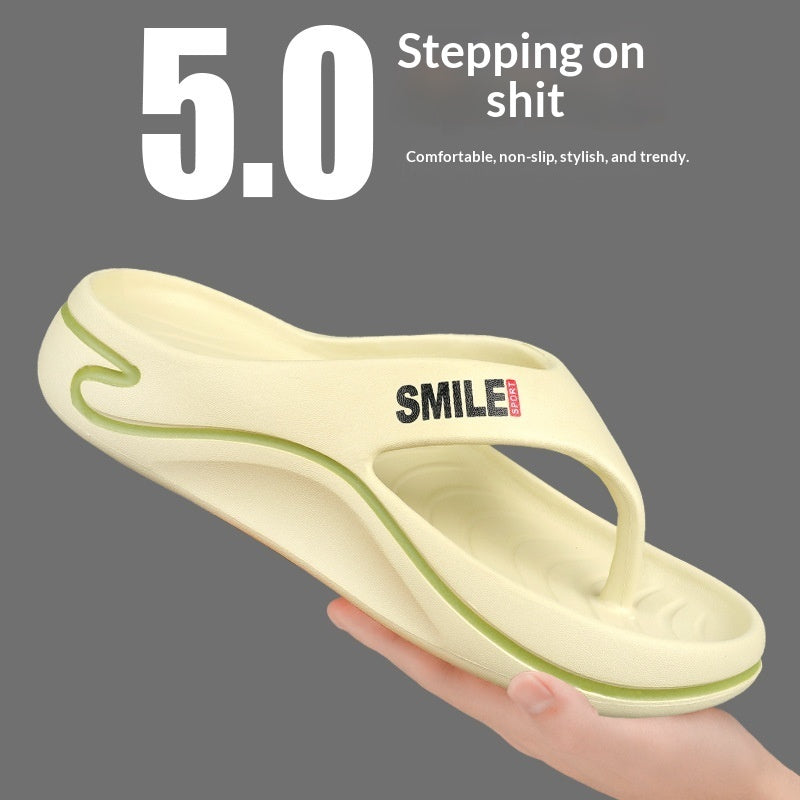 Mens Outdoor Step-on-poop Themed Flip-flops