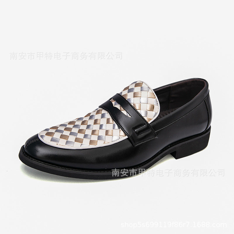 Mens Casual Pointed-toe Leather Shoes