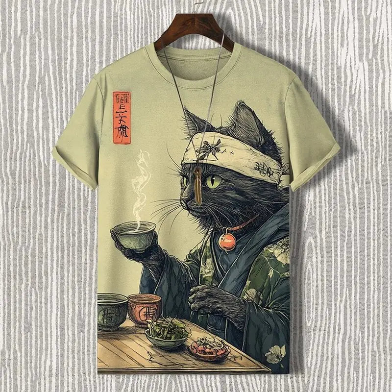 Men's 3D Printed T-Shirt Fashionable Short-Sleeve Top Raven’s Echo Hoodie