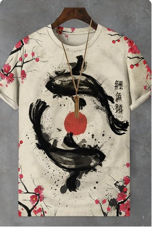 Men's 3D Printed T-Shirt Fashionable Short-Sleeve Top