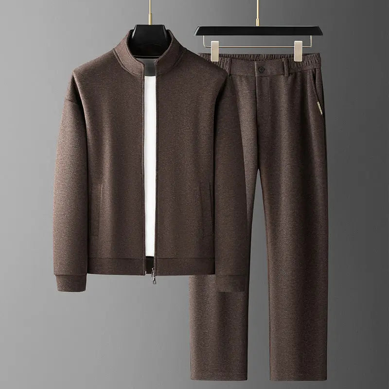 Men's Fashion Casual Stand-Collar Sweatshirt Sports Suit Raven’s Echo Hoodie