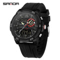 SANDA Mens Electronic Watch Youth Alarm Clock Luminous Sporty Raven’s Echo Hoodie