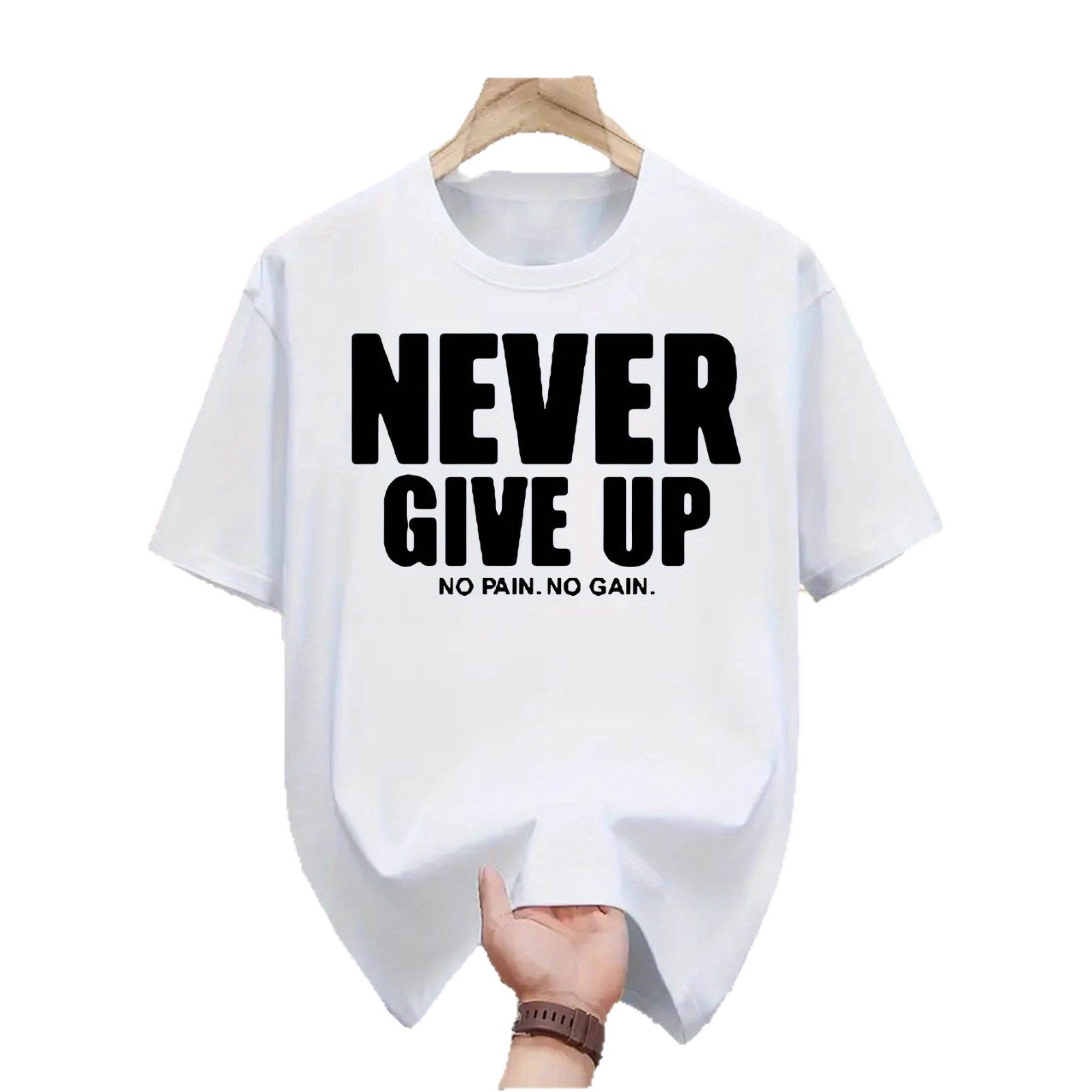 Casual Letter-print Crew-neck Versatile Short-sleeve Top