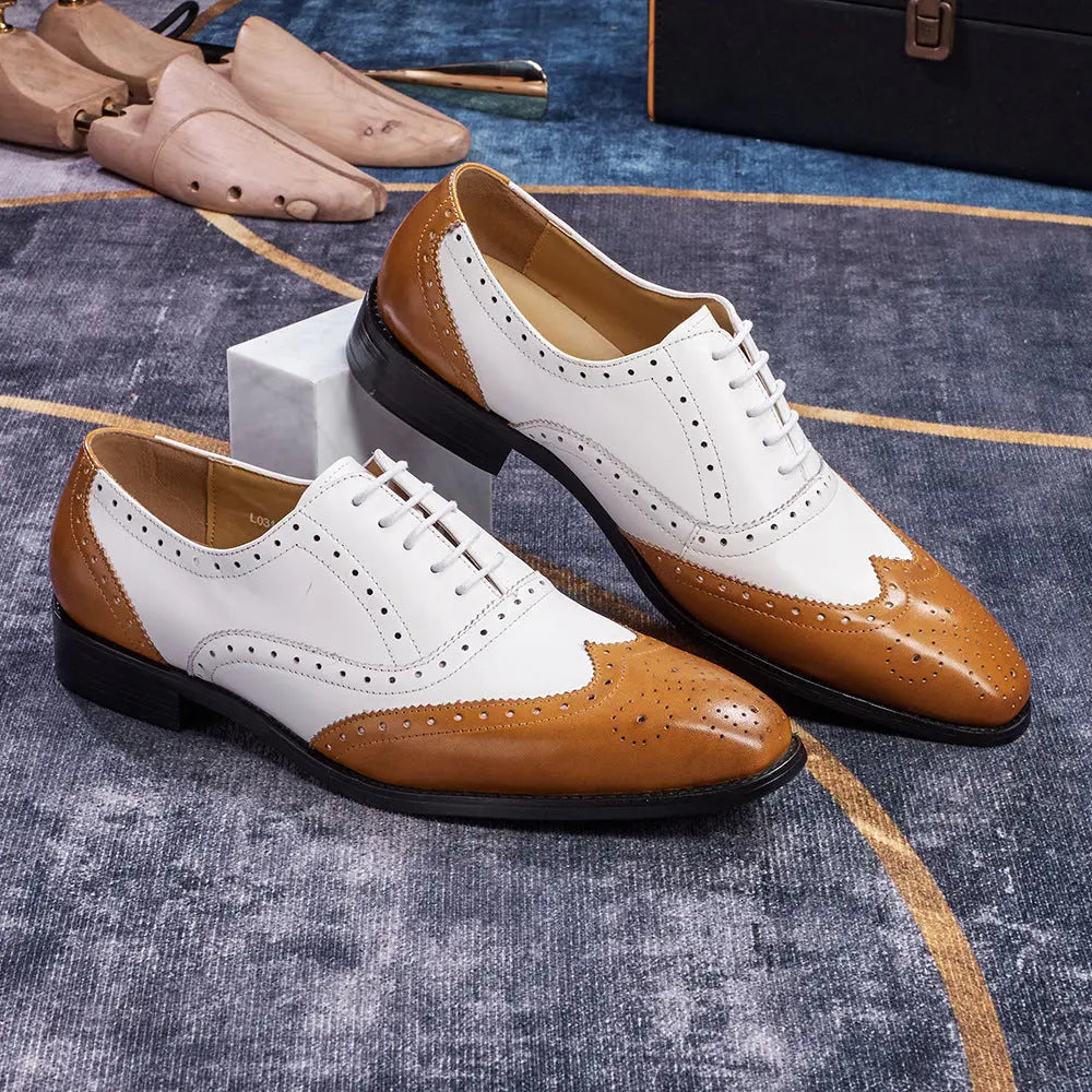 European And American Men's Brogues For Business And Casual Wear With Pointed Toes Raven’s Echo Hoodie