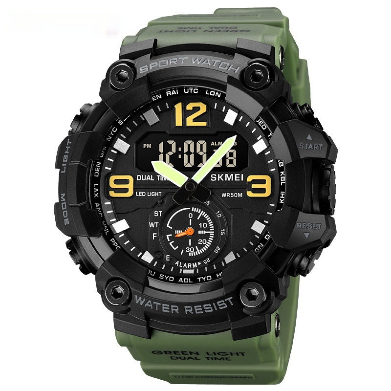 Multifunctional Dual-Movement Sports Electronic Watch For Men