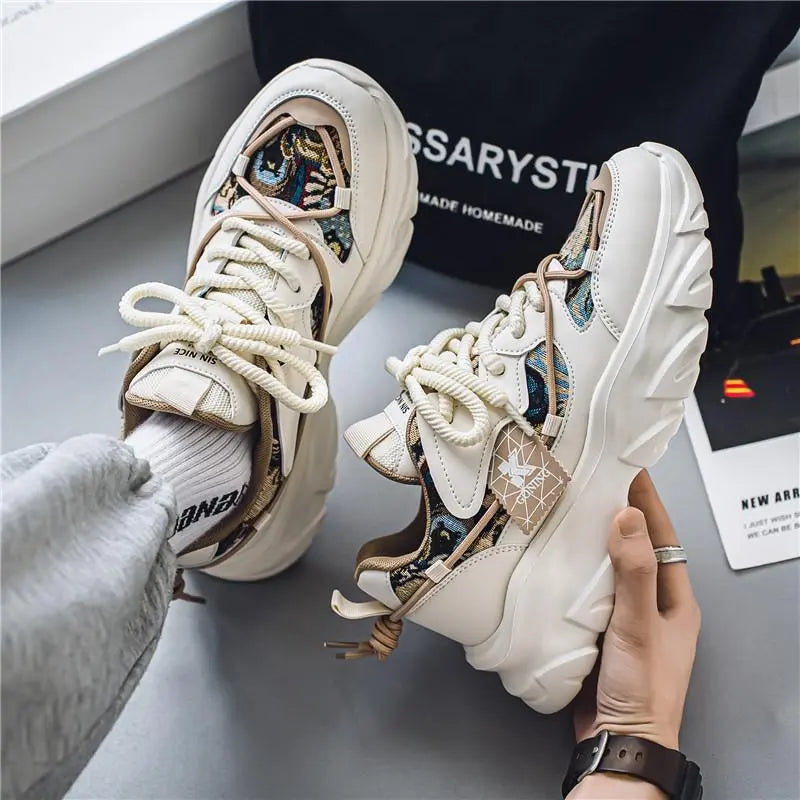Mens Trendy Breathable Lightweight Chunky Sneakers Raven’s Echo Hoodie