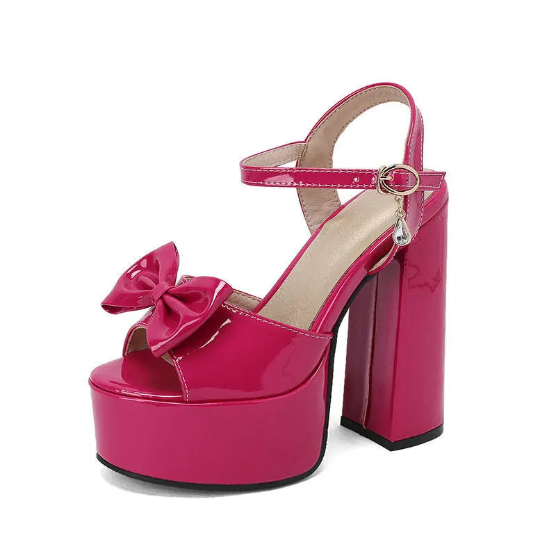 Womens Chunky-heel Ultra-high-heeled Peep-toe Sandals Raven’s Echo Hoodie