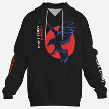 Load image into Gallery viewer, Oversized black crow hoodie for men - streetwear aesthetic
