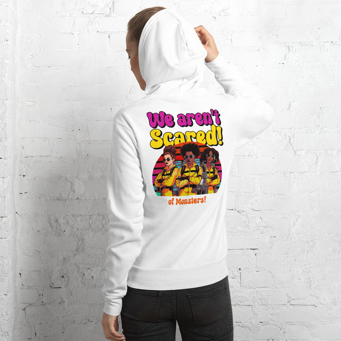 We Are Not Scared! Women Black Hoodie - Front View