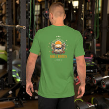 Load image into Gallery viewer, Men&#39;s biker t-shirt paired with jeans and boots from Skull Rider
