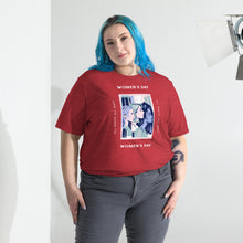 Load image into Gallery viewer, Women&#39;s Red Tee: Celebrate International Women&#39;s Day
